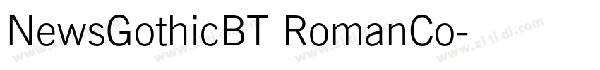 NewsGothicBT RomanCo字体转换